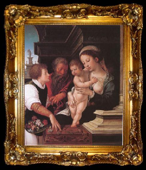 framed  Barend van Orley The Holy Family (mk05), ta009-2